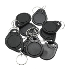 10PCS 125KHz T5577 RFID Key Fob Tags, Programmable Rewritable Access Fobs, Durable Black Plastic