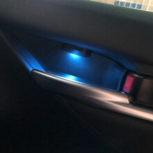 Per Camry 2018-2022 Porta Ciotola Bracciolo Atmosfera Luce Interna LED Blu Porta Ciotola Maniglia Cornice Luce