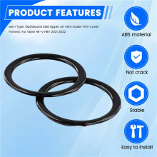 Car Glossy Black Dashboard Side Upper Air Vent Housing Outlet Frame Cover Trim for Vezel HR-V HRV 2021 2022