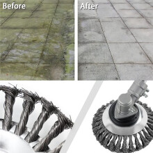 6 Inches Wire Brush Cutter Steel Wire Wheel Suitable for Weeders with 4 Adapters Lawn Mower Accessories