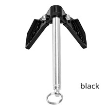 1/10 RC Crawler Car Metal Fold Anchor Winch Earth Ground Tool for SCX10 D90 CC01 Black
