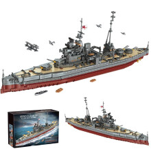 Battleship Building Blocks WWII Warship Model Kit HMS Elizabeth 2277 Pieces Authentic Replica Collector Display Set