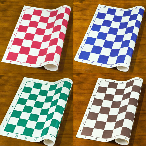 Jeu d'échecs en PU, tapis d'échecs de tournoi,-marron 51CM 2