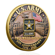 250th Anniversary Challenge Coin 17752025 Military Commemorative Gift for Veterans