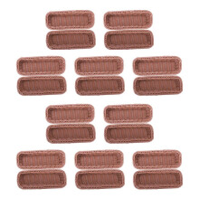 20pc Rattan Plastic Basket Cutlery Basket Rectangular Storage Box Cutlery Fork Chopsticks Bread Cake Fruit Storage