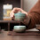 Portable Tea Brewing Set Ceramic Teapot and Tea Cup for-Green 4