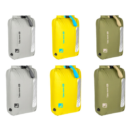 Waterproof TPU Vacuum Sealing Bag Drawstring Closures-grey 12L 1
