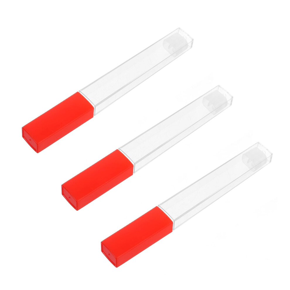 Thermometer Storage Tube Set 3pcs Transparent Plastic Protective Case for Hygienic Home Healthcare
