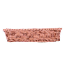 20pc Rattan Plastic Basket Cutlery Basket Rectangular Storage Box Cutlery Fork Chopsticks Bread Cake Fruit Storage
