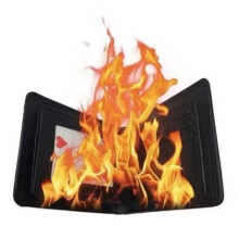 Fire Magic Wallet PU Leather Flame Prop with Dramatic Effect for Stage and Street Magicians