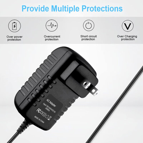 AC Adapter for Elenco Snap Circuits 9V 0.5A Power Supply Cord, Universal Voltage, Safety Protection, Black 1