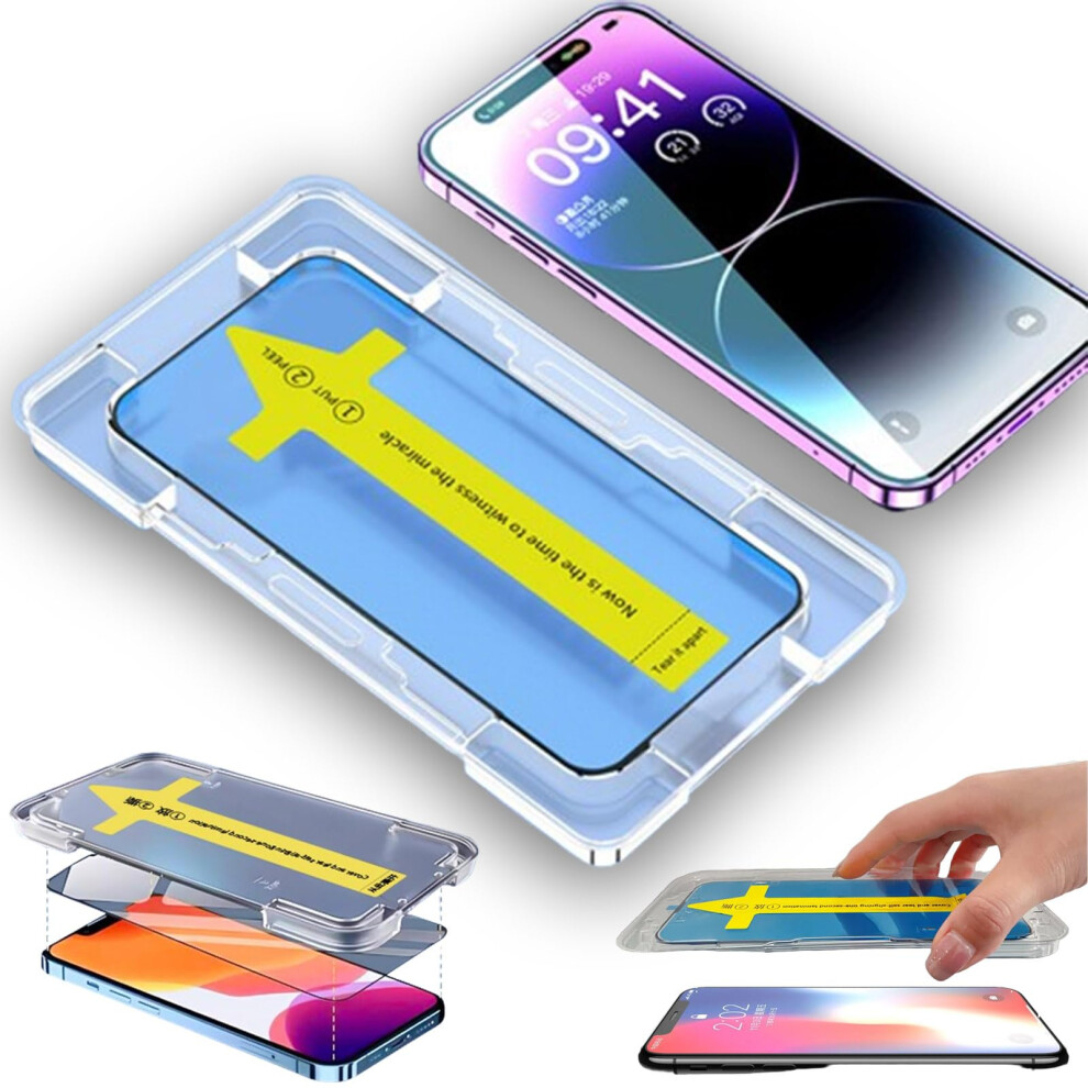 Screen Protector For Iphone 15 Pro Max 4K Hd Clarity Bubble Scratchresistant Tempered Glass Dust Fit 9073542683056