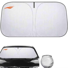 Car Windshield Sun Shade for VW Touareg 20022010 Reflective Silver UV Protection Foldable Design