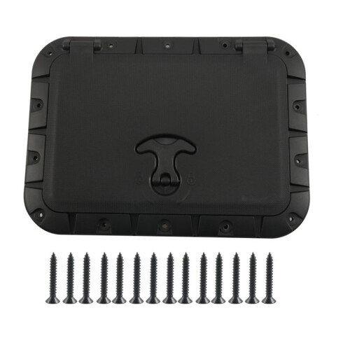 Square Deck Hatch Pull Out Handle Hatch with Fasteners, Marine Access Hatch Boat Hatch Lid Deck Access Hatch & Lid 2