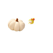 Halloween Home Decor Pumpkin Pillow and Resin Snake Statue Set Soft Cushion Festive Accent