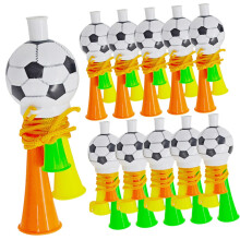 20 Pack Football Noise Makers ThreeTone Loud Sound Plastic Cheer Horns for Sports Events and Parties