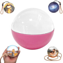 Upgraded 3D Crystal Ball Video Player Pink, 180 WideAngle Resolution Display for Immersive Viewing
