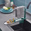 Telescopic Sink Rack Drain 32-45cm PP Adjustable Drainer Storage Shelf 9