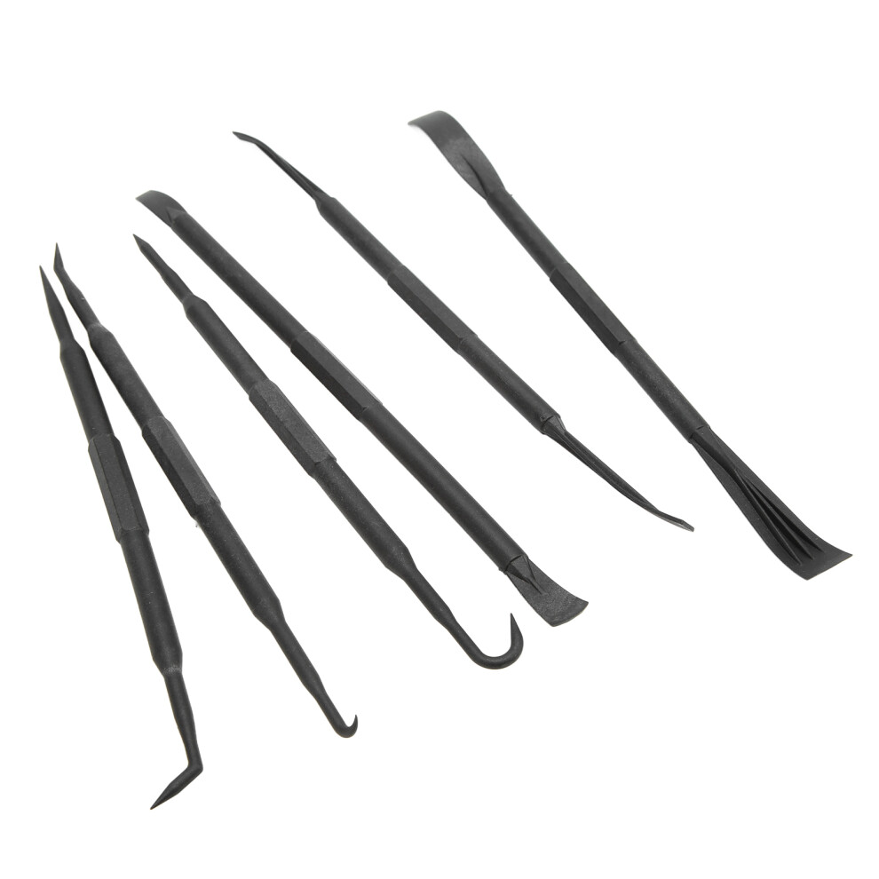 6Pcs Durable Double End Prying Bar Set Black Abs For O Rings & Seals 8471390474665
