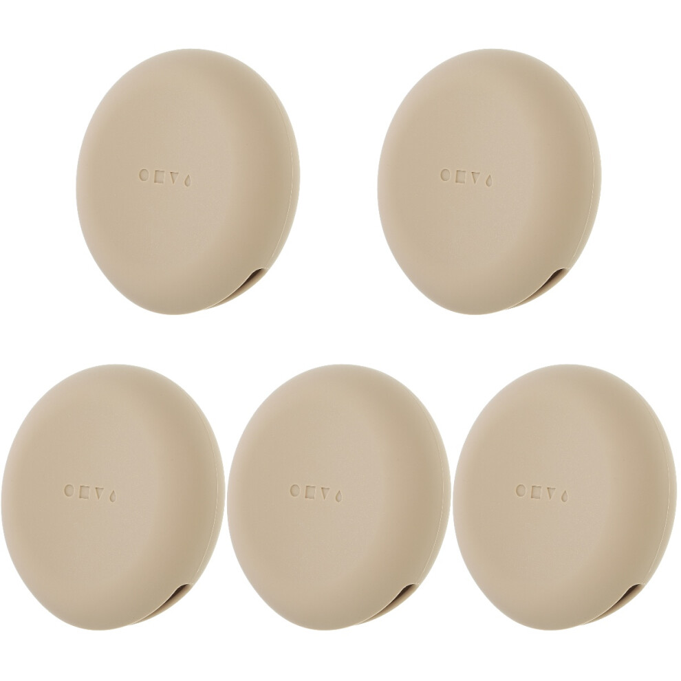 Solustre 5Pcs Portable Silicone Powder Puff Holder Travel Makeup Sponge Storage