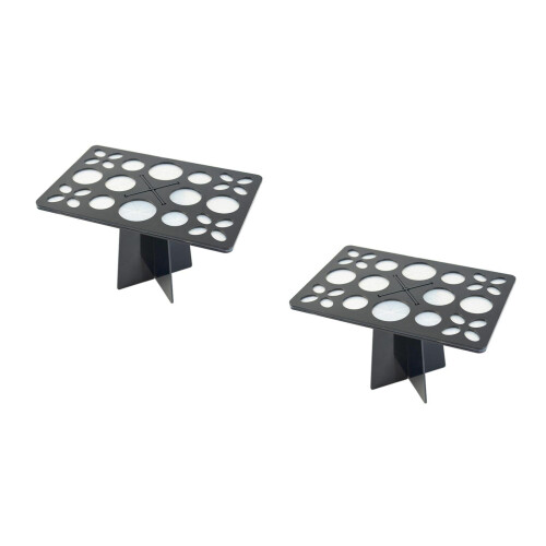 2Pièces Support Pinceaux Noir Pliable Séchage Et Rangement