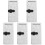 5Pcs Portable Jewelry Organizer Roll Bag Foldable Felt Grey 1