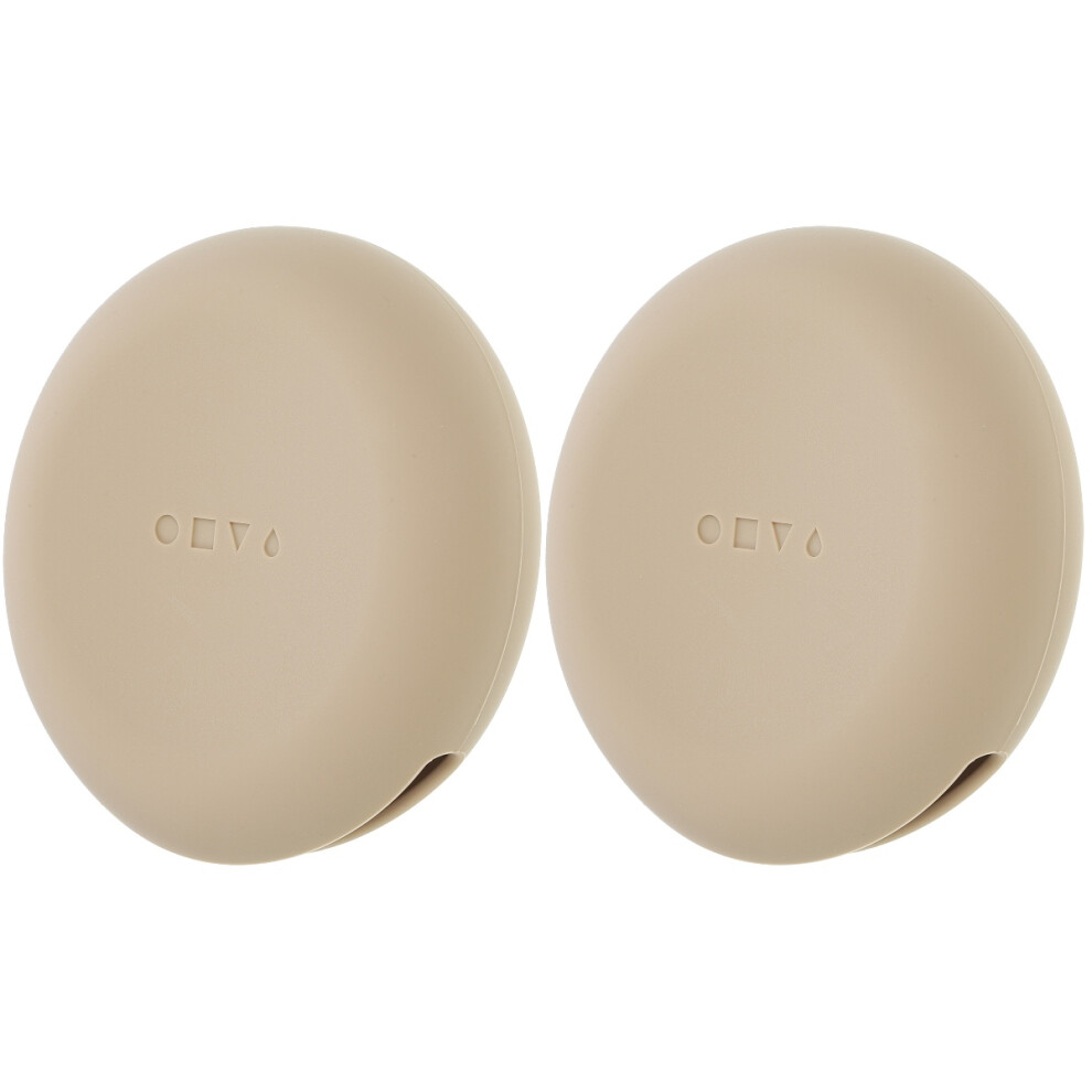 Solustre Light/Yellow 2Pcs Travel Makeup Sponge Holder Silicone Case Portable