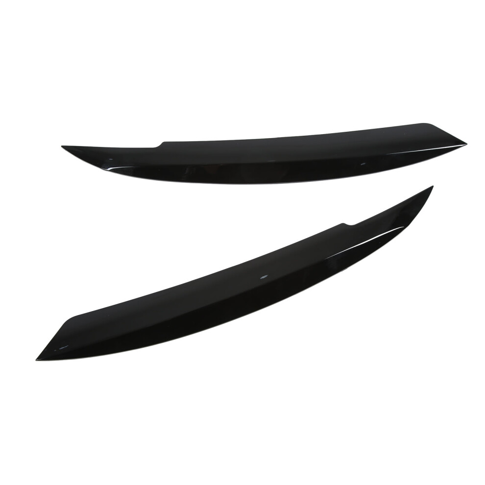 Glossy Front Headlight Eyebrow Cover Fit Mk6 Sagitar 2010-2018 Black 6951390474985