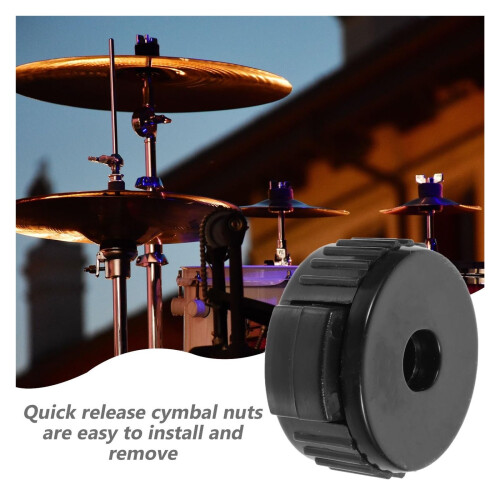 5Pcs Red Plastic Drum Cymbal Quick Release Nut Set – Compact Size, Easy Installation,  Visibility 2