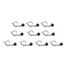 10pcs Waterproof 3-LED Round Side Marker Lights 12-24V for Truck Car