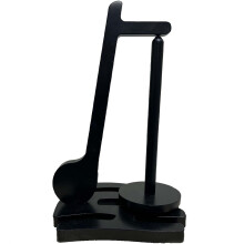 Wooden Yarn Dispenser for Knitting and Crocheting, Magnetic Rotating Holder with Storage, Musical Notes Design, Black