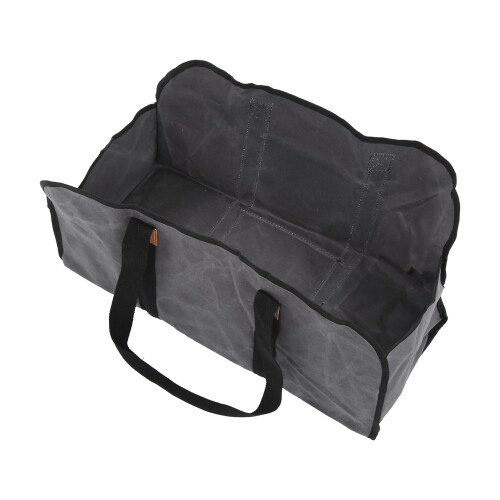 Large Wax Canvas Firewood Log Carrier Bag with Handle Portable Storage Solution 2