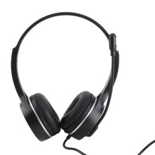 Kids Stereo Noise Isolating Foldable On Ear Headphones with Mic, Black