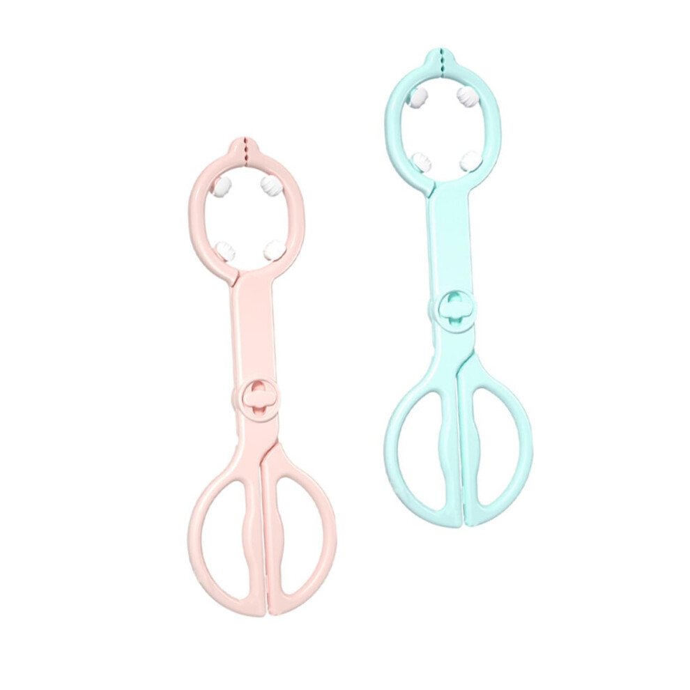 Baby Bottle Clamp with Extended Handle Reach, Secure Grip Feeding Bottle Tong for Newborn Care, 2pcs