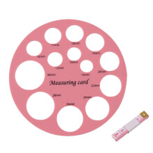 Breast Pump Flange Sizing Tool, Soft Silicone Nipple Measuring Card for Accurate Size Measurement (Pink)