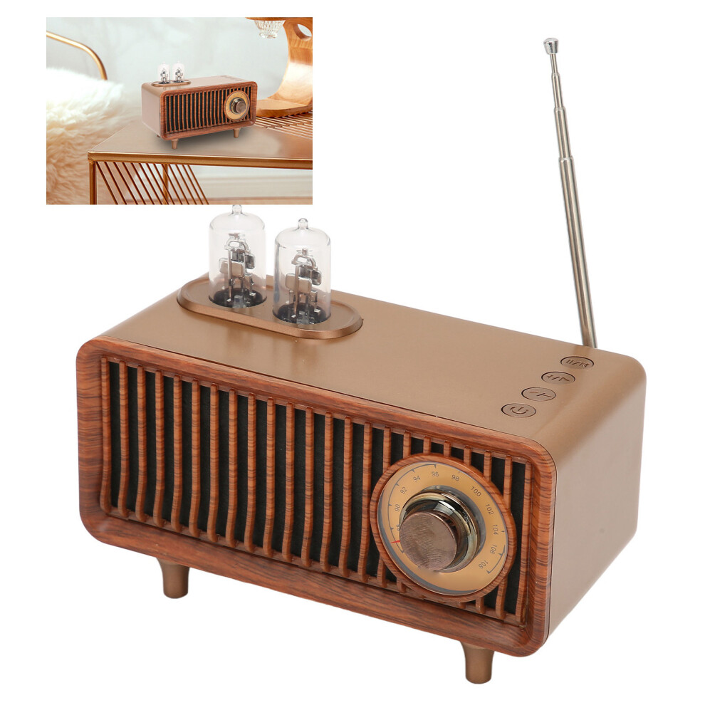 Vintage Wood Bluetooth Speaker 5W 1500Mah With Led Light 8161390477116