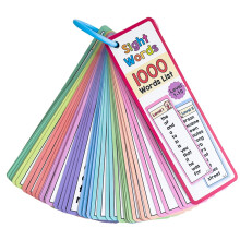 Sight Words Flash Cards 1000 Set for Kids, ESL Vocabulary, Durable DoubleSided Reading Boost