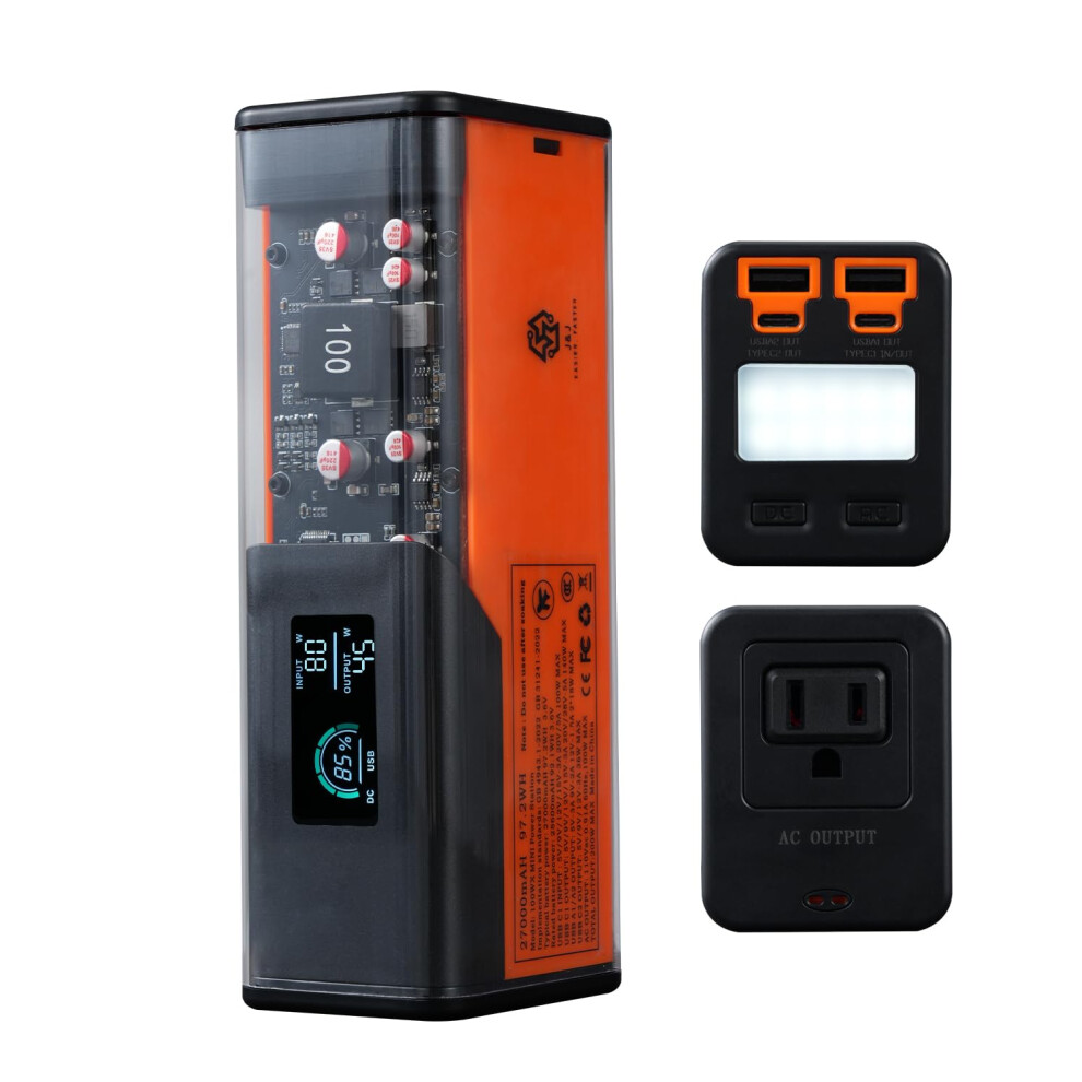 140W Usbc Laptop Power Bank 27000Mah With 100W Ac Outlet, Super Fast Charging Backup Battery For Cpap And Router 9771547544029