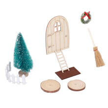 Puppenhaus-Weihnachtsszene Dekoration 1:12 Miniatur Birkenzubehör