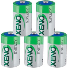 5 Pcs 3.6V 1/2 AA Lithium Battery 1200mAh LongTerm Power Backup for Meter Alarm and Memory Backup