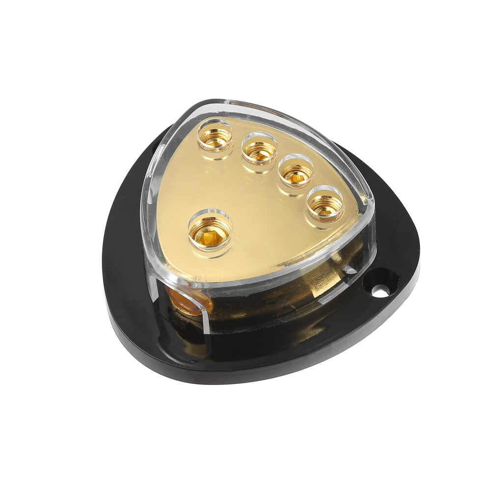 4 Way Car Audio Distribution Block 2 Gauge In 4 Gauge Out Tone Amplifier Power Splitter Gold 9771547617662