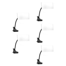 5Pcs Secure Clip on Cubicle Mirror Black Iron for Computer Monitor Use