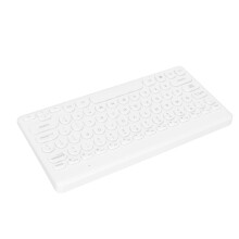 Wireless 78-Key 2.4G Slim Ergonomic Portable USB Wireless Keyboard White