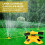 360 Adjustable Garden Sprinkler, 15m Coverage, Yellow 4