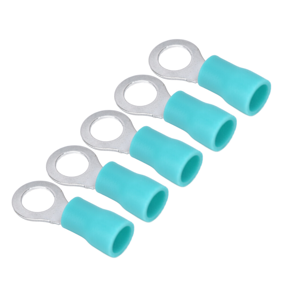 100X Insulated Copper Ring Terminals Rv2-5, Green, 0.5-2.5Mmâ² 8431390478704
