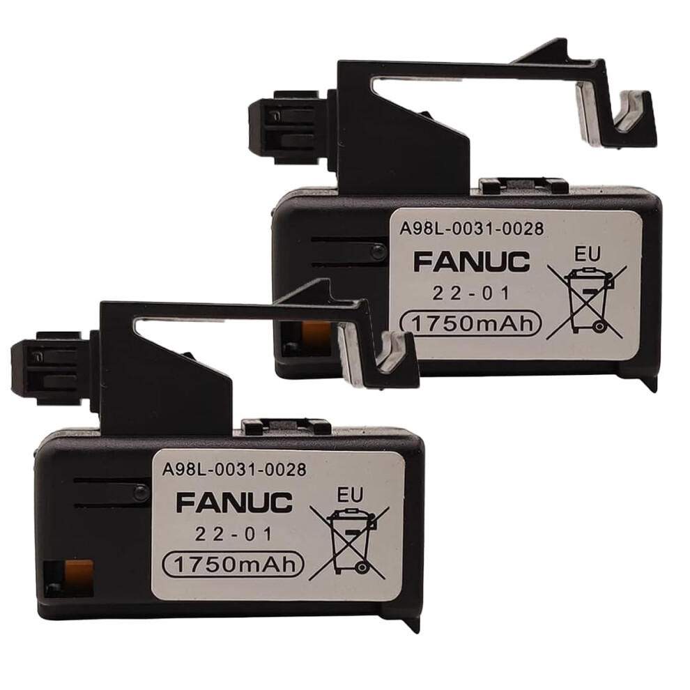 2Pcs Cnc Battery For Fanuc A98l00310028 3V 1750Mah Reliable Memory Backup Plc Lithium Replacement 9330225958031