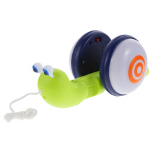 Push and Pull Toddler Walking Toy with Cartoon Snail Design, Quiet Wheels and Easy Grip