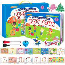 Montessori Busy Book for Toddlers Ages 38, MultiActivity Learning, Educational Sensory Travel Toy