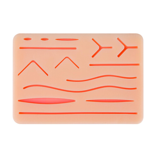 Suture Practice Kit with Realistic Skin Simulation, 14 Wound Types Reusable Training for Medical Students