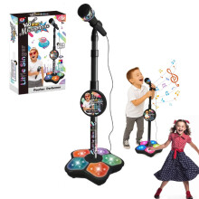 Kids Karaoke Machine with Bluetooth Wireless Playback, Adjustable Echo, HeightAdjustable Stand